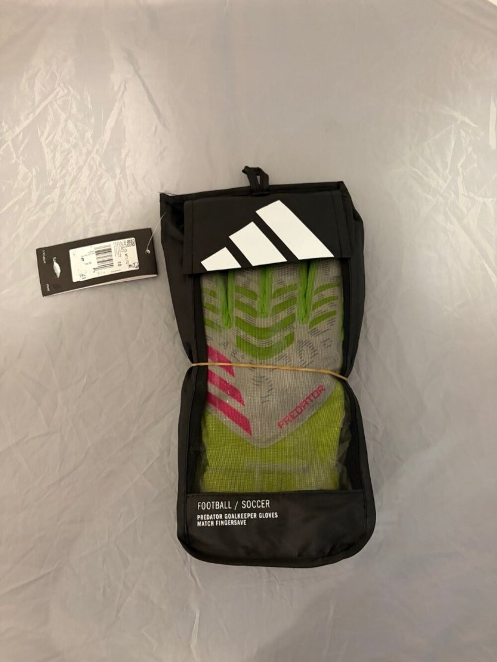 Adidas Predator GL MCS FS goalie gloves soccer yellow white pink sz 10 11 JH3803 - Picture 3 of 10